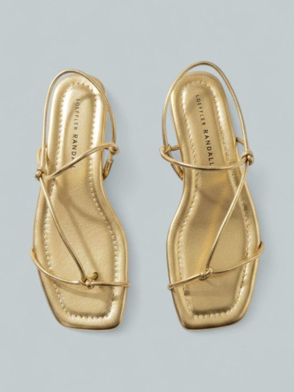Loeffler Randall Eleanor Gold Sandal, Size 7